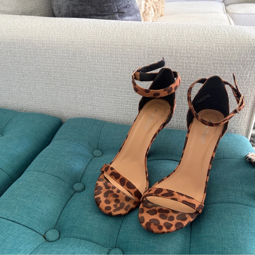 Anne Michelle Leopard Print Heels